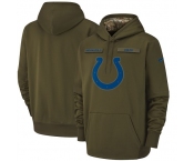 NFL Men's Indianapolis Colts Nike Olive Salute to Service Pullover Hoodie