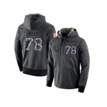 NFL Men's Nike Indianapolis Colts #78 Ryan Kelly Stitched Black Anthracite Salute to Service Player Performance Hoodie