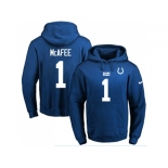 Nike Indianapolis Colts #1 Pat McAfee Royal Blue Name & Number Pullover NFL Hoodie