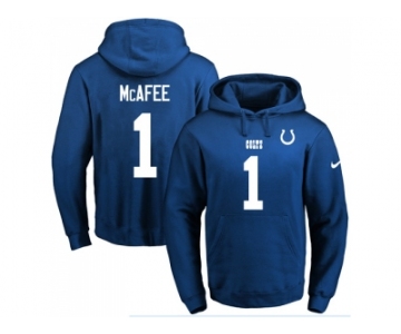 Nike Indianapolis Colts #1 Pat McAfee Royal Blue Name & Number Pullover NFL Hoodie