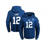 Nike Indianapolis Colts #12 Andrew Luck Royal Blue Name & Number Pullover NFL Hoodie