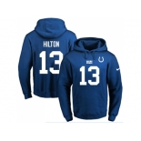 Nike Indianapolis Colts #13 T.Y. Hilton Royal Blue Name & Number Pullover NFL Hoodie