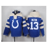 Nike Indianapolis Colts #13 T.Y. Hilton Royal Blue Player Pullover NFL Hoodie