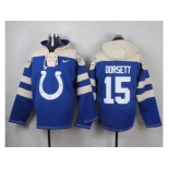 Nike Indianapolis Colts #15 Phillip Dorsett Royal Blue Player Pullover NFL Hoodie