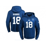 Nike Indianapolis Colts #18 Peyton Manning Royal Blue Name & Number Pullover NFL Hoodie