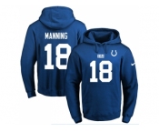 Nike Indianapolis Colts #18 Peyton Manning Royal Blue Name & Number Pullover NFL Hoodie