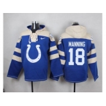 Nike Indianapolis Colts #18 Peyton Manning Royal Blue Player Pullover NFL Hoodie