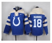 Nike Indianapolis Colts #18 Peyton Manning Royal Blue Player Pullover NFL Hoodie