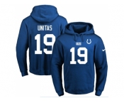 Nike Indianapolis Colts #19 Johnny Unitas Royal Blue Name & Number Pullover NFL Hoodie