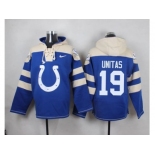 Nike Indianapolis Colts #19 Johnny Unitas Royal Blue Player Pullover NFL Hoodie