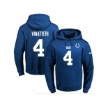 Nike Indianapolis Colts #4 Adam Vinatieri Royal Blue Name & Number Pullover NFL Hoodie