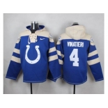 Nike Indianapolis Colts #4 Adam Vinatieri Royal Blue Player Pullover NFL Hoodie