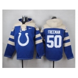 Nike Indianapolis Colts #50 Jerrell Freeman Royal Blue Player Pullover NFL Hoodie