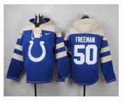 Nike Indianapolis Colts #50 Jerrell Freeman Royal Blue Player Pullover NFL Hoodie