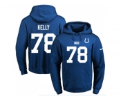 Nike Indianapolis Colts #78 Ryan Kelly Royal Blue Name & Number Pullover NFL Hoodie