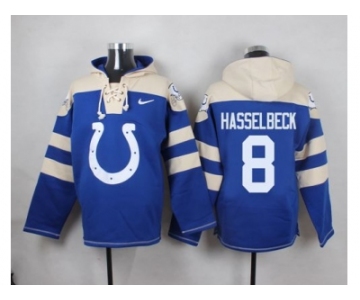 Nike Indianapolis Colts #8 Matt Hasselbeck Royal Blue Player Pullover NFL Hoodie