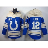 nike nfl jerseys indianapolis colts #12 luck blue-cream[pullover hooded sweatshirt]