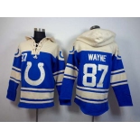 nike nfl jerseys indianapolis colts #87 wayne cream-blue[pullover hooded sweatshirt]