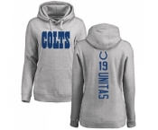 Football Women's Indianapolis Colts #19 Johnny Unitas Ash Backer Pullover Hoodie