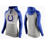 Women Nike Indianapolis Colts Performance Hoodie Grey & Blue_1