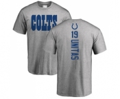 Football Indianapolis Colts #19 Johnny Unitas Ash Backer T-Shirt