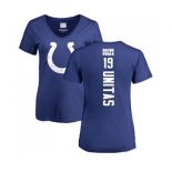 Football Women's Indianapolis Colts #19 Johnny Unitas Royal Blue Backer T-Shirt