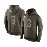 Football Men's Miami Dolphins #3 Josh Rosen Green Salute To Service Pullover Hoodie