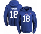 Football Men's New York Giants #18 Bennie Fowler Royal Blue Name & Number Pullover Hoodie