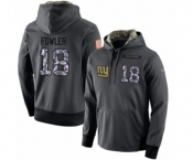 Football Men's New York Giants #18 Bennie Fowler Stitched Black Anthracite Salute to Service Player Performance Hoodie