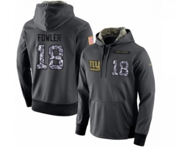 Football Men's New York Giants #18 Bennie Fowler Stitched Black Anthracite Salute to Service Player Performance Hoodie