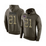 Football Men's New York Giants #21 Jabrill Peppers Green Salute To Service Pullover Hoodie