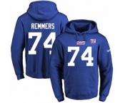 Football Men's New York Giants #74 Mike Remmers Royal Blue Name & Number Pullover Hoodie