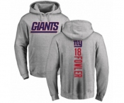 Football New York Giants #18 Bennie Fowler Ash Backer Pullover Hoodie