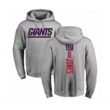 Football New York Giants #8 Daniel Jones Ash Backer Pullover Hoodie