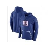 Men New York Giants Nike Royal Champ Drive Vapor Speed Performance Pullover Hoodie