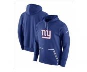 Men New York Giants Nike Royal Champ Drive Vapor Speed Performance Pullover Hoodie