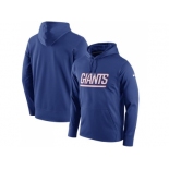 Men New York Giants Nike Royal Circuit Wordmark Essential Performance Pullover Hoodie