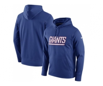 Men New York Giants Nike Royal Circuit Wordmark Essential Performance Pullover Hoodie