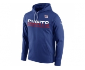 Men's New York Giants Nike Royal Sideline Circuit Pullover Performance Hoodie