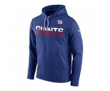 Men's New York Giants Nike Royal Sideline Circuit Pullover Performance Hoodie