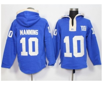 New York Giants #10 Eli Manning Royal Blue Player Winning Method Pullover NFL Hoodie