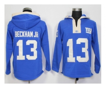 New York Giants #13 Odell Beckham Jr Royal Blue Player Winning Method Pullover NFL Hoodie