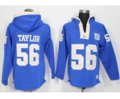 New York Giants #56 Lawrence Taylor Royal Blue Player Winning Method Pullover NFL Hoodie