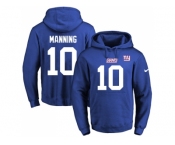 Nike New York Giants #10 Eli Manning Royal Blue Name & Number Pullover NFL Hoodie