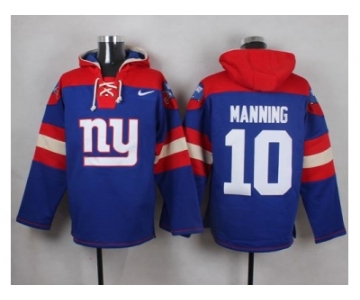 Nike New York Giants #10 Eli Manning Royal Blue Player Pullover NFL Hoodie