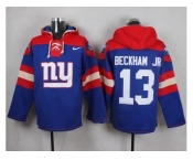 Nike New York Giants #13 Odell Beckham Jr Royal Blue Player Pullover NFL Hoodie