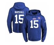 Nike New York Giants #15 Brandon Marshall Royal Blue Name & Number Pullover NFL Hoodie