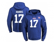 Nike New York Giants #17 Dwayne Harris Royal Blue Name & Number Pullover NFL Hoodie