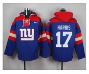 Nike New York Giants #17 Dwayne Harris Royal Blue Player Pullover NFL Hoodie