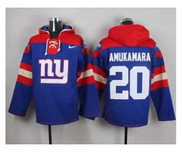 Nike New York Giants #20 Prince Amukamara Royal Blue Player Pullover NFL Hoodie